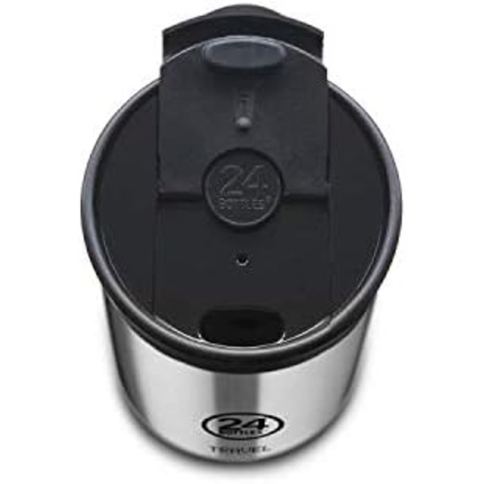 Термокружка 24Bottles Travel Tumbler 350 мл, нержавіюча сталь, для кави та чаю, з герметичною кришкою, зберігає тепло 6 годин/холод 24 години, екологічна пляшка для напоїв, колір Ice White