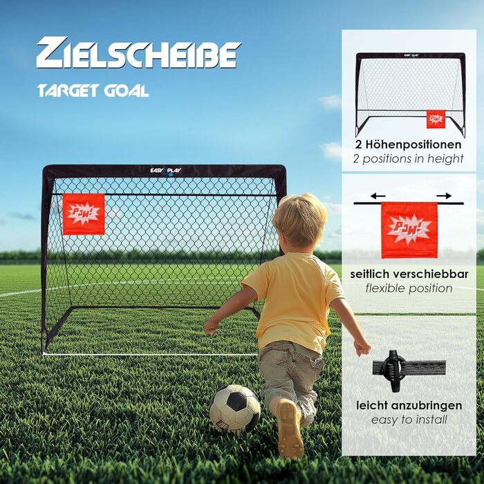 Набір футбо́льних воріт EASY2PLAY PRO (2 шт.) для дітей з мішенню та фішками, складані, для гри в приміщенні та на вулиці
