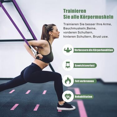 Набір еластичних стрічок для фітнесу та реабілітації, з аксесуарами та порадами, для силових тренувань, йоги та фізіотерапії