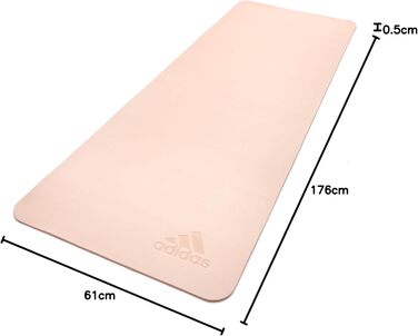 Преміум йога-мат adidas 5 мм – товстий, без ПВХ, нековзкий килимок для йоги та пілатесу, підвищений комфорт, довговічність, зберігає форму
