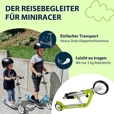 Дитячий самокат HUDORA Little BigWheel, алюмінієвий, великі колеса, для дітей від 3 років, складаний, регульований по висоті, до 100 кг