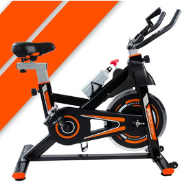 Велотренажер Bonplus BP - Indoor Fitness Bike з регулюванням навантаження та пульсометром, висота сидіння 76-98 см, маховик 10 кг