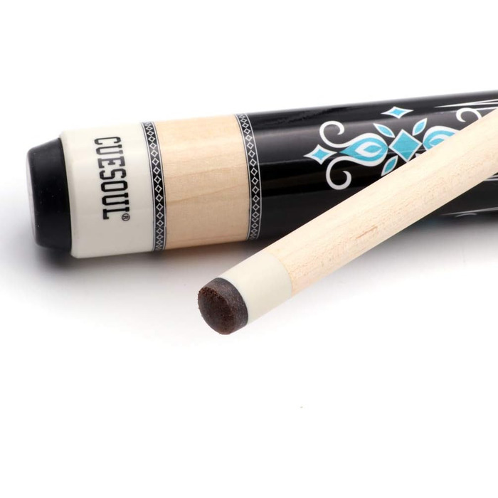 Більярдний кий CUESOUL 56 дюймів, 18 унцій, з 3 подушками, дерев'яне з'єднання, білий