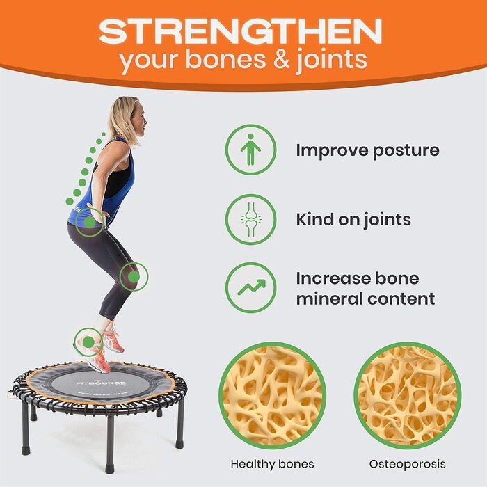 Професійний банджі-батут FIT Bounce PRO для дорослих і дітей, складаний, безшумний, навантаження до 150 кг, з DVD та онлайн-тренуваннями