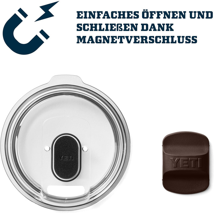 Термокружка YETI Rambler 20 oz (591 ml) з кришкою MagSlider, нержавіюча сталь, вакуумна ізоляція