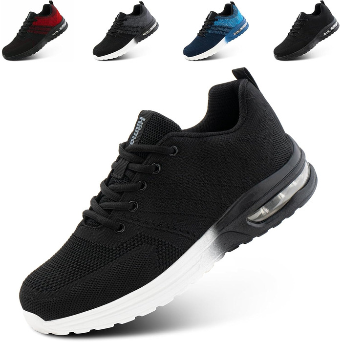 Спортивні кросівки Hitmars для чоловіків та жінок з повітряною подушкою, розмір 36-48, 44 EU, чорно-білі