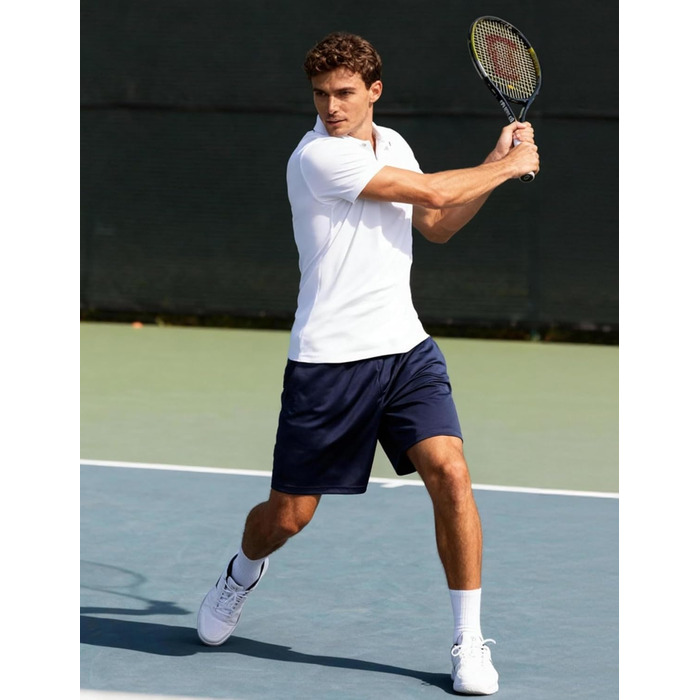 Чоловічі спортивні шорти 5 шт. з кишенями та еластичним поясом, швидковисихаючі, XL, чорний, графітовий, темно-синій, місячний сірий