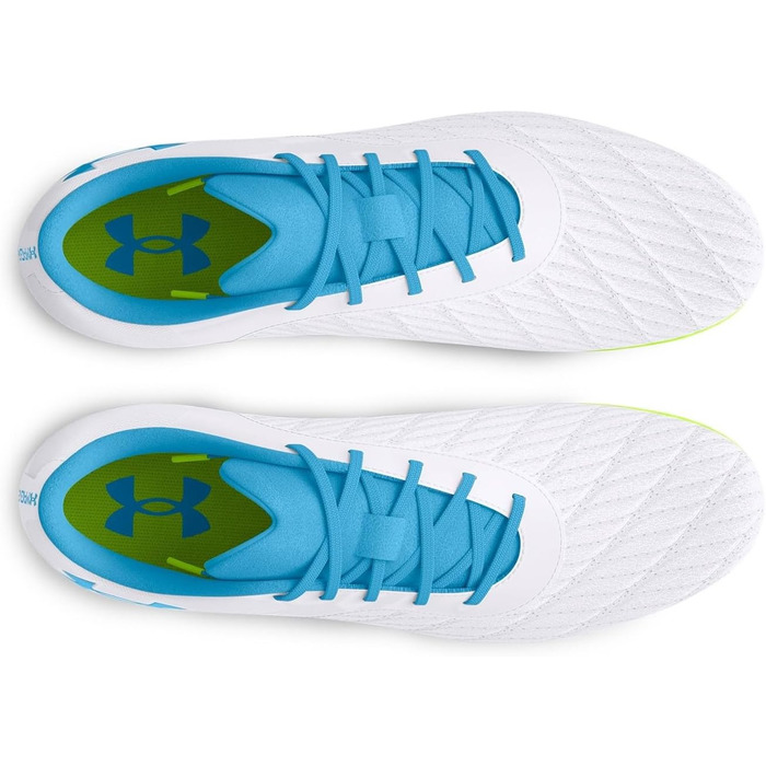 Кросівки футбольні Under Armour Magnetico Select 3.0 FG Unisex, білі, капри-жовтий, 42.5 EU