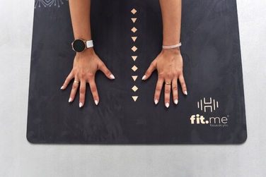 Фітнес-килимок Fit.Me, 183 см x 68 см, чорний