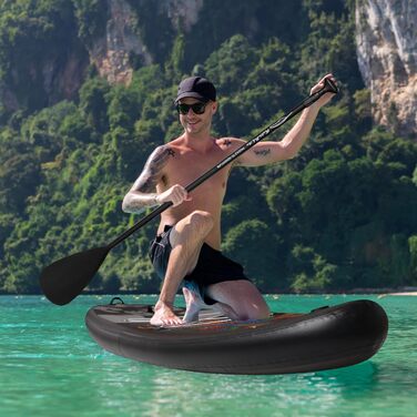 Надувна SUP-дошка FEATH-R-LITE Чорний Дракон, комплект для дорослих і підлітків: весло, насос, рюкзак, страховка, універсальна дошка для різних рівнів підготовки