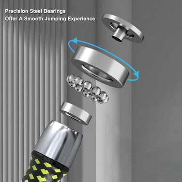 Стрибкове канат HEREROPE для швидкості, кардіо, боксу та тренувань. Канат зі сферичним підшипником, зручна та ергономічна ручка, не заплутується. Підходить для чоловіків та жінок. Довжина 8'4 (для зросту 164-175 см).