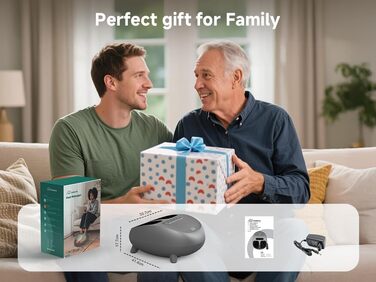 Електричний масажер для ніг Snailax Shiatsu з підігрівом та глибоким розминанням. Для лікування п'яткової шпори, подарунок для жінок/чоловіків. Розмір 48, срібний колір.