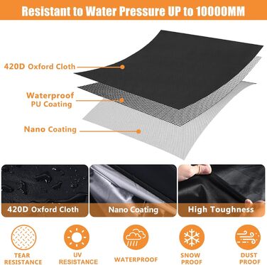 Водонепроникний чохол для велосипеда E-bike 420D Oxford з відбиваючими смугами та пряжками (підходить для велосипедів до 172 см)