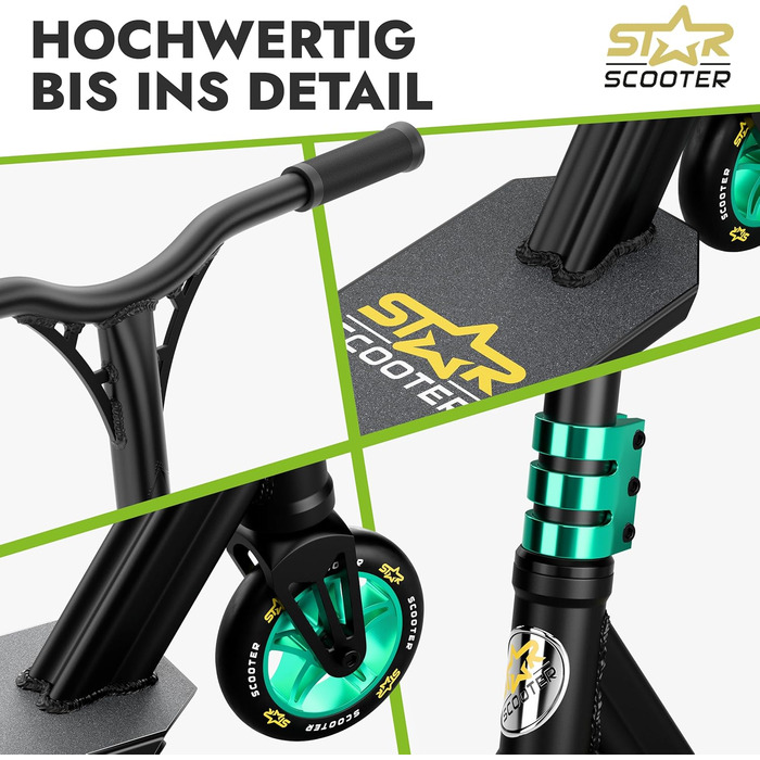 Трюковий самокат STAR SCOOTER Pro Sport 110/120 мм для дітей від 7 років і дорослих, алюмінієвий, HIC, напівпрофесійний