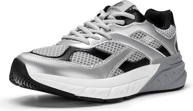 Чоловічі кросівки для бігу FitVille Neo V6 X-широкі (47 EU) – сріблясті з сірим