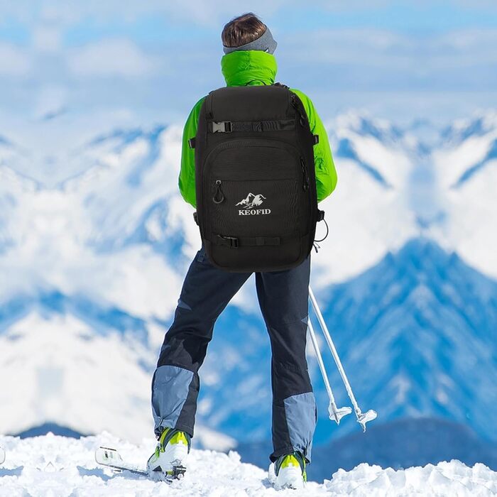 Чохол для лиж KEOFID: універсальний рюкзак-сумка для лиж та сноуборду (50л, червоний)