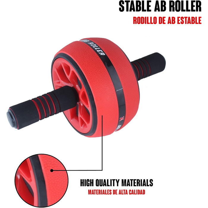 Набір для дому Calma Dragon 2-в-1: ролер для пресу та скакалка, фітнес-тренажер, червоний