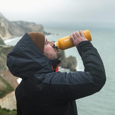 Термокружка-термос Super Sparrow з нержавіючої сталі з трубочкою, 350мл, 500мл, 750мл, 1л, 1.2л, BPA-Free, для спорту, подорожей, школи, активного відпочинку (1000 мл, C- блакитний)