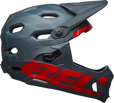 Велошолом Bell Super DH Spherical Prime матовий синьо-червоний, для даунхілу, розмір L