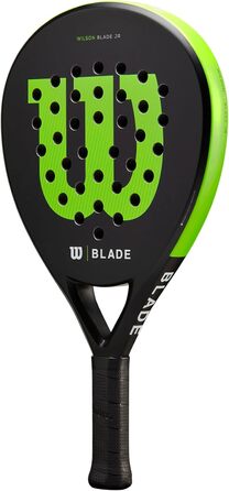 Дитяча падель-ракетка Wilson Blade Junior v2, скловолокно, 300 г, 439 см², чорна/неонова зелена