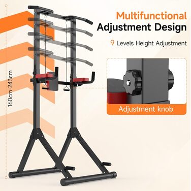 Стійка для віджимань та підтягувань Dskeuzeew Power Tower - мультифункціональний тренажер для дому, max 205 кг, регулювання висоти