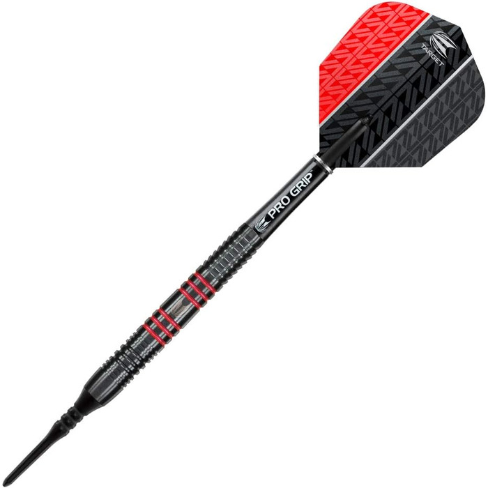 Дартс Target Darts Vapor 8 Soft, набір дротиків 19 г, червоні