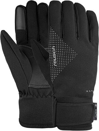 Універсальні спортивні рукавички Reusch R-TEX XT TOUCH-TEC, водонепроникні, вітрозахисні, дихаючі, сенсорні, для чоловіків і жінок, чорні/сріблясті, розмір L