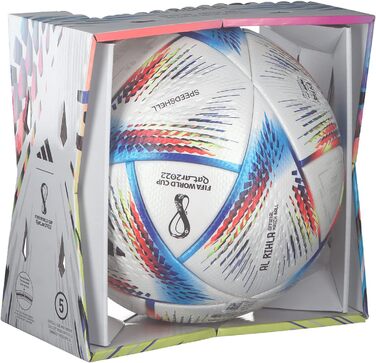 Футбольний м'яч Adidas RIHLA PRO H57783, унісекс, білий, для рекреаційної гри