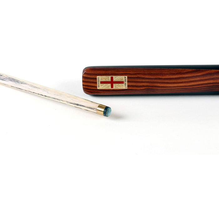 Кю Riley England Snooker: Бік, кейс, 145 см, ручна сплетіння ебену, вершинка 9.5 мм, подовжувач 15 см