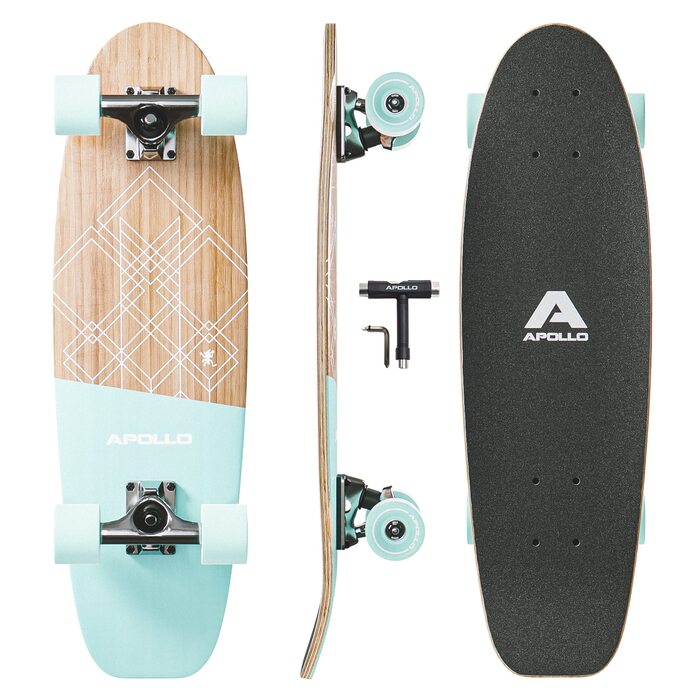 Міні-лонгборд Apollo Mini-Longboard 70см (30x8) Savaii – дерев'яний круїзер з ABEC 9 підшипниками