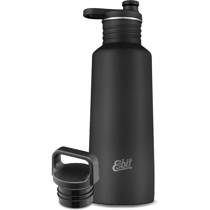 Пляшка для води Esbit Pictor 750 мл, спортивна, чорна, з кришкою Sport & Loop