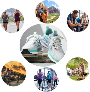 Спортивне взуття для жінок та чоловіків: кросівки для бігу, фітнесу, прогулянок та активного відпочинку. Розміри 35-45 EU (44 EU, блакитний, зелений, білий)