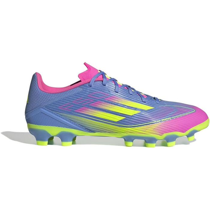 Бутси для футболу Adidas F50 League Unisex Multi Ground (47 EU, Синьо-жовто-рожеві)