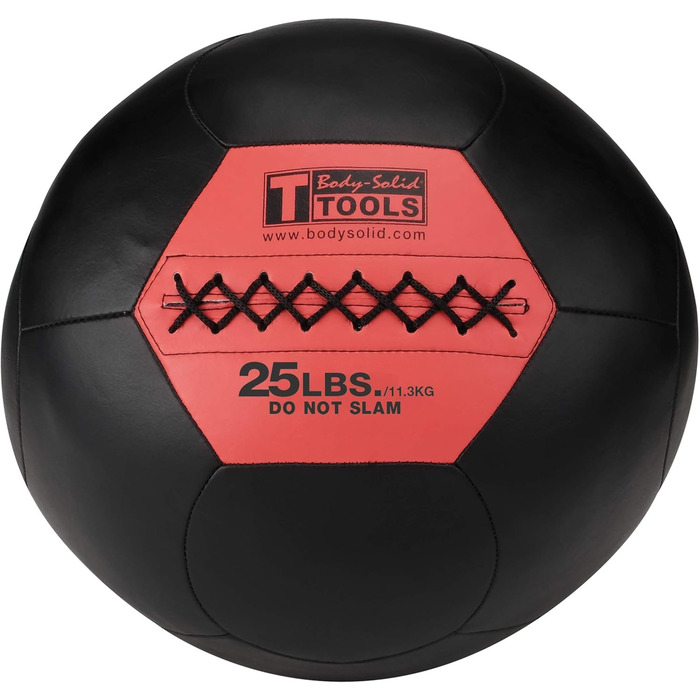 М'яч медичний Body-Solid Soft Shell 25 фунтів, чорний – не відскакує, для функціонального тренування, схуднення, зміцнення м'язів, домашнього спортзалу