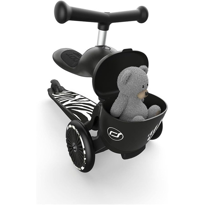 Біговел Scoot & Ride Highwaykick 1 Lifestyle з сидінням та кошиком (зебра)