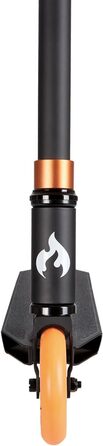 Трюковий самокат Chilli Pro Base, 110 мм, для початківців, чорний/помаранчевий, 360° кермо, для дітей і дорослих