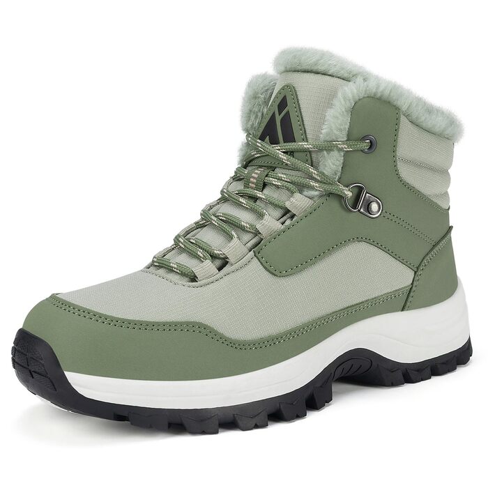 Зимові черевики Mishansha для жінок, утеплені, водонепроникні, підошва не слизька, для ходьби, розмір 36-42, колір зелений
