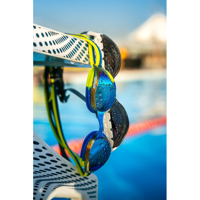 Дитячі окуляри для плавання Arena Python, унісекс, 6-12 років, для змагань, малий каркас, антизапарні лінзи, Smaragd/Pfau/Pflaume