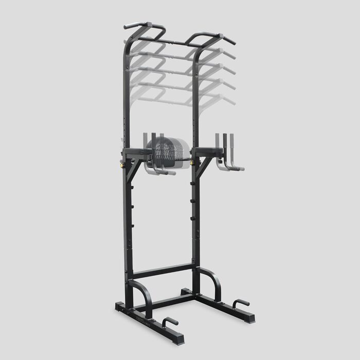 Силова вежа Phoenix Fitness Power Tower, турнік, бруси та стійки для віджимань, багатофункціональний тренажер для дому, чорний