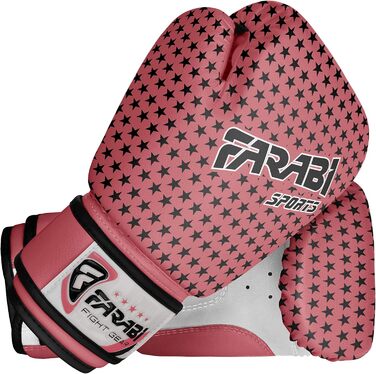 Дитячі боксерські рукавички Farabi Sports 4 oz рожеві, для боксу, MMA, Муай Тай, кікбоксингу, спарингів і тренувань, 4-9 років