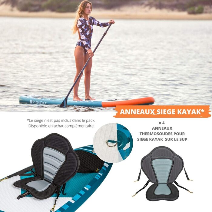 Надувна SUP-дошка 9'2, 10'2 або 10'6 з веслом, страховкою, насосом Double Action і сумкою для транспортування