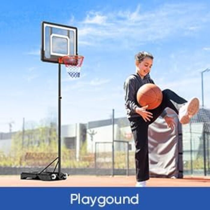 Баскетбольний кошик вуличний регульований 128-305 см на колесах для дітей, підлітків та дорослих