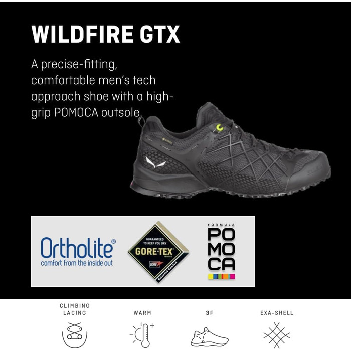 Чоловічі трекінгові півчеревики Salewa Wildfire GTX 44.5 EU Navy Blazer Cactus