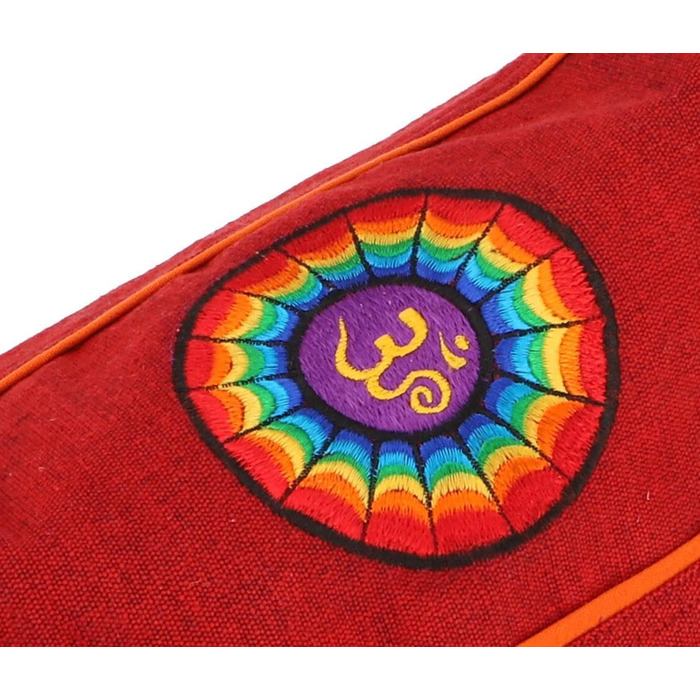Сумка для йога-мату GURU SHOP Om, червона, бавовна, 65x15x15 см, унісекс