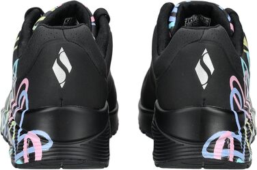 Кросівки жіночі Skechers UNO-Bright Air (36.5 EU) чорно-фіолетово-бірюзові Durabuck/Mesh