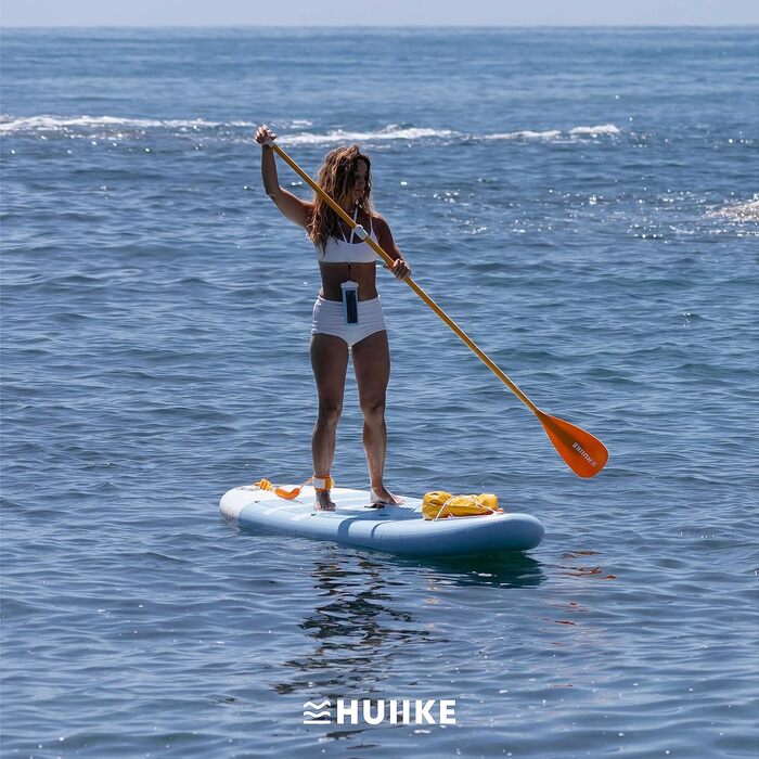 SUP-дошка HUIIKE з аксесуарами: весло, сидіння-каяк, синя, для стоячого веслування, висока стійкість
