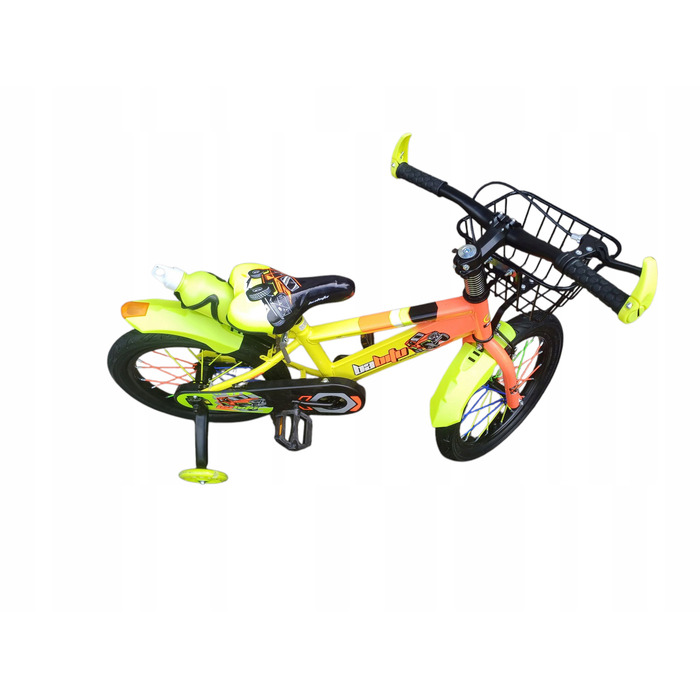 Дитячий велосипед 16 дюймів для хлопчика з кошиком, синій