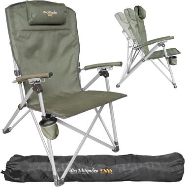 Дитячий складаний стілець Dieckkiners Ehlin для балкону, саду та тераси, сталевий каркас, зелений