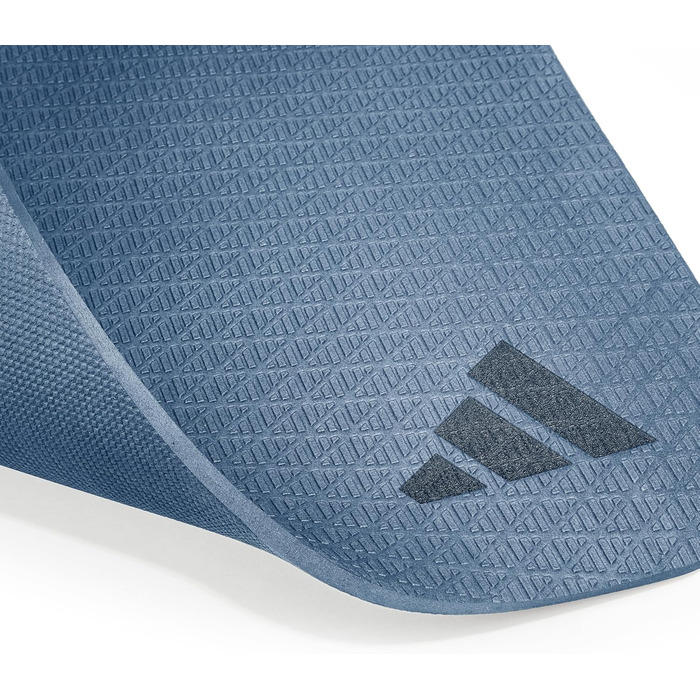 Йога-килимок Adidas 4 мм з перероблених матеріалів, протиковзкий, без ПВХ (176 x 61 см), Preloved Ink