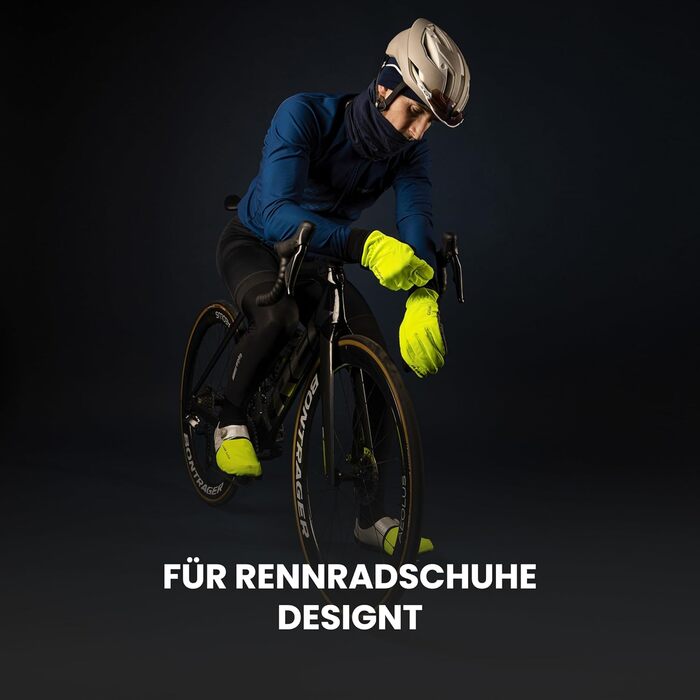 ГріпГраб Вітрозахисні Легкі Нагрівальники Пальців для Шосейного Велосипеда, Покриття Пальців, Жовті (XXL/XXXL (46-49))